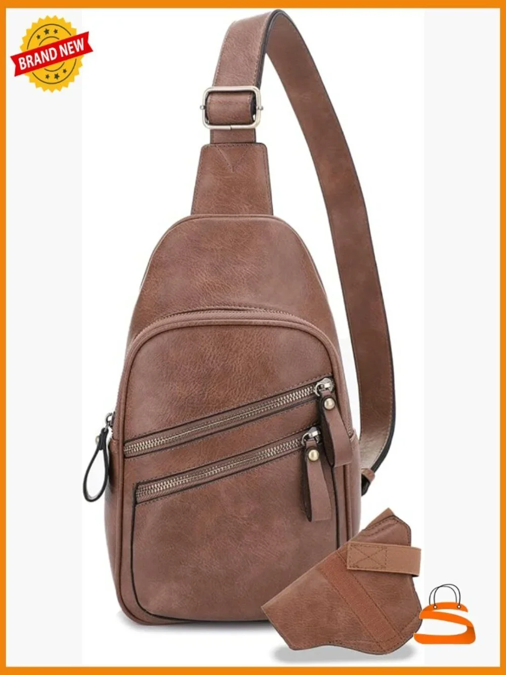 Unisex Multi-Pocket Concealed Carry Sling Bag Crossbody Backpack Purse